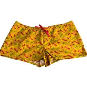 Xhilaration Junior Woman Size XL Holiday Print Flannel Boxer Sleep Shorts